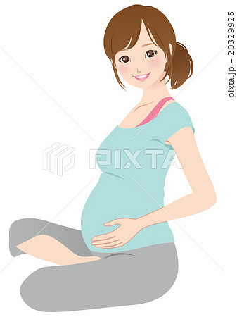 妊娠中の女性 妊婦 マタニティのイラスト素材