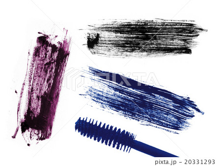 Stroke (sample) of blue, violet and black mascara Stroke (sample) of blue, violet and black mascara 20331293