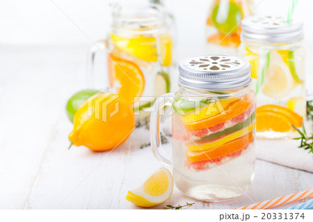 Detox fruit infused water Lemonade cocktail Detox fruit infused water Lemonade cocktail 20331374