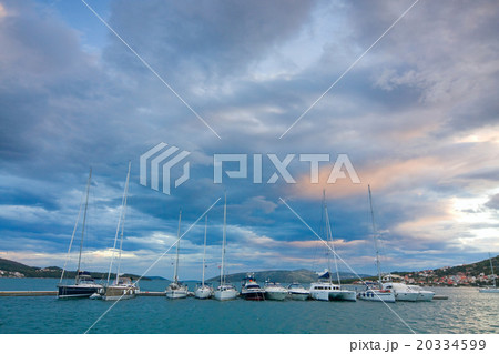Croatian coast and marina, Seget near Trogir Croatian coast and marina, Seget near Trogir 20334599