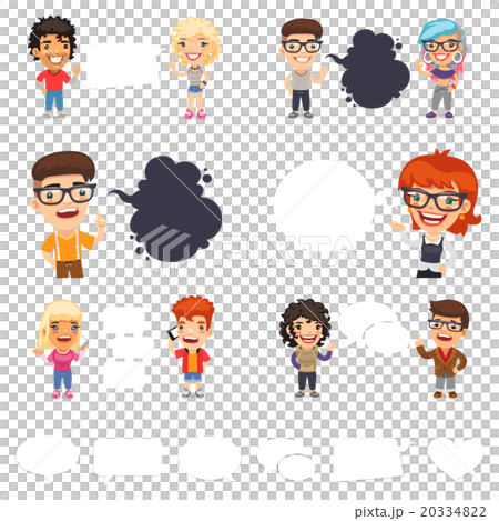 Set of a Speaking Casually Dressed Characters 20334822