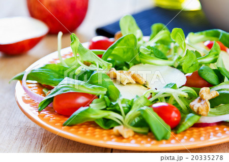 Lamb lettuce with Apple and Walnut salad Lamb lettuce with Apple and Walnut salad 20335278