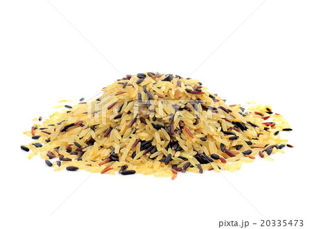 Pile of Brown Rice Isolated on White Background Pile of Brown Rice Isolated on White Background 20335473