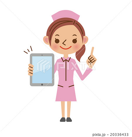 タブレット端末を持つナース タブレット端末を持つナース 20336433