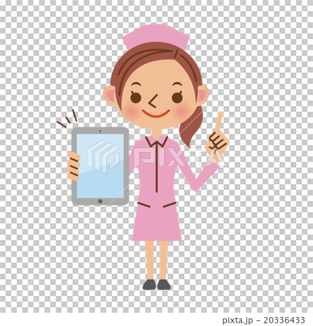 タブレット端末を持つナース タブレット端末を持つナース 20336433