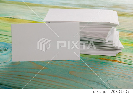 White blank business visit card, gift, ticket 20339437