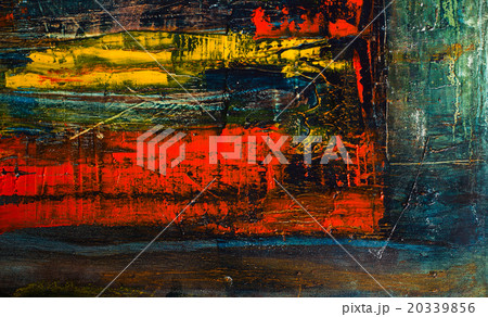 Abstract painted canvas. Oil paints on a palette. 20339856