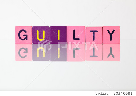 Guilty - an inscription from children's blocks Guilty - an inscription from children's blocks 20340681