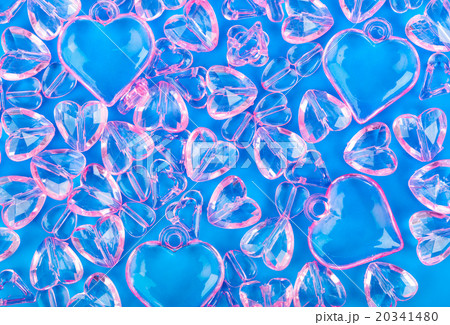 Love background made of decorative hearts 20341480