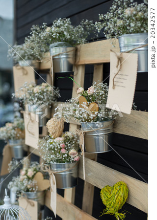 Wedding decoration wooden boards and pots with Wedding decoration wooden boards and pots with 20342577