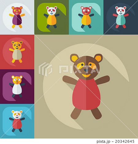 Flat modern design with shadow icons panda athlete Flat modern design with shadow icons panda athlete 20342645