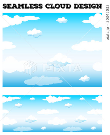Seamless blue sky with fluffy clouds 20345032