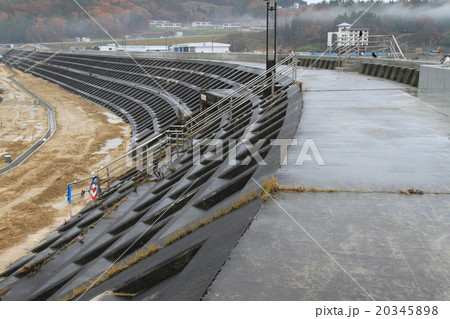 田老の防潮堤の写真素材 3458