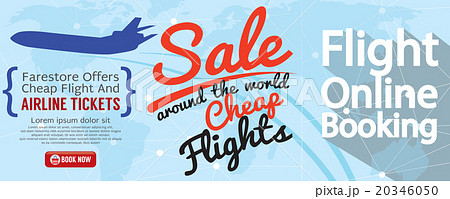 Flight Online Booking For Sale 1500x600 Banner. 20346050
