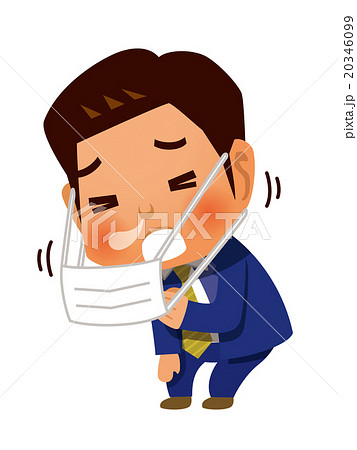 カゼで咳き込むビジネスマン 20346099