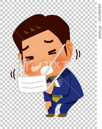 カゼで咳き込むビジネスマン 20346099