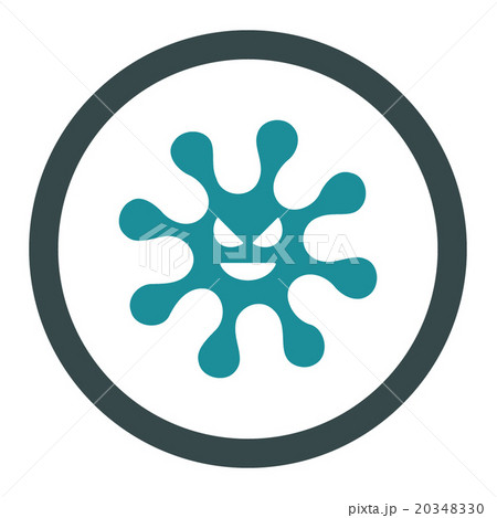 Evil Bacteria Rounded Vector Icon Evil Bacteria Rounded Vector Icon 20348330
