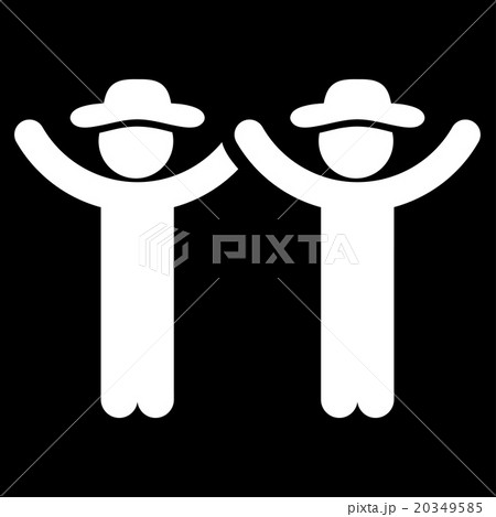 Hands Up Male Persons Icon Hands Up Male Persons Icon 20349585