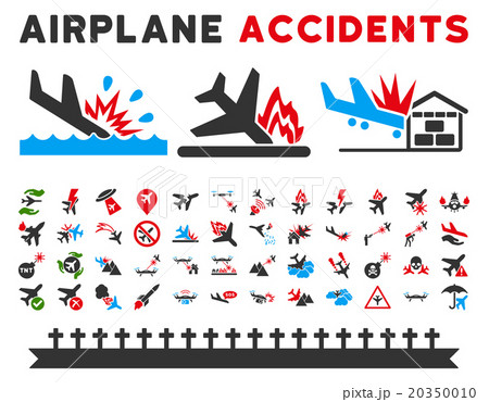 Aviation Accidents Vector Icons 20350010