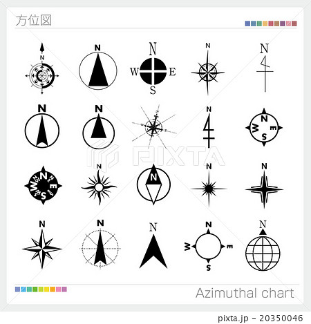 方位図のイラスト素材