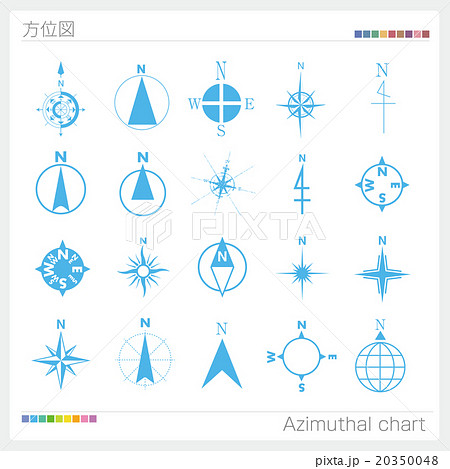 方位図のイラスト素材