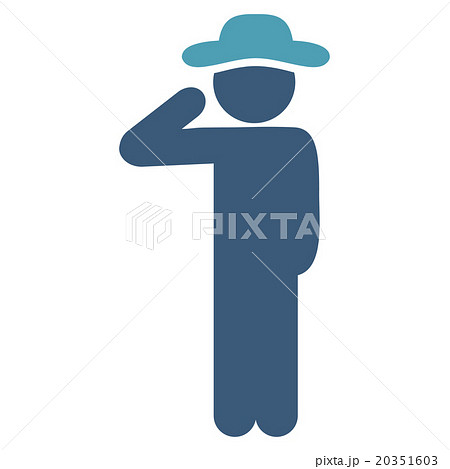 Human Figure Salute Icon Human Figure Salute Icon 20351603