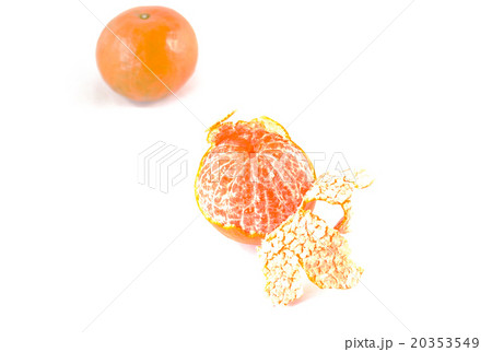 Peeled tangerine on isolated white background. Peeled tangerine on isolated white background. 20353549
