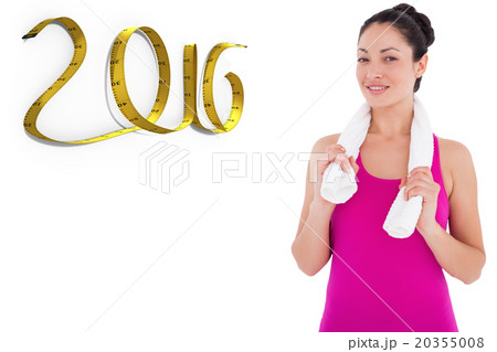 Composite image of fit woman smiling at camera 20355008