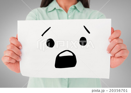 Composite image of brunette showing sign 20356701