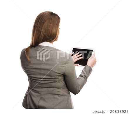 Girl with tablet 20358925