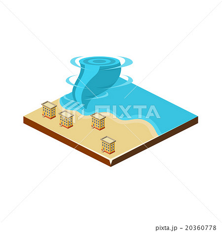 Tornado on Water. Natural Disaster Icon. Vector Tornado on Water. Natural Disaster Icon. Vector 20360778