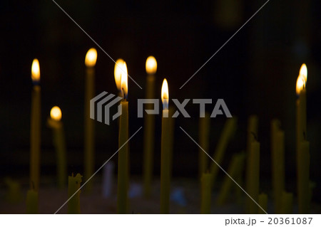Lighted candles in church 20361087