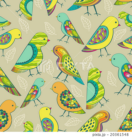 Colorful decorative birds seamless pattern. 20361548
