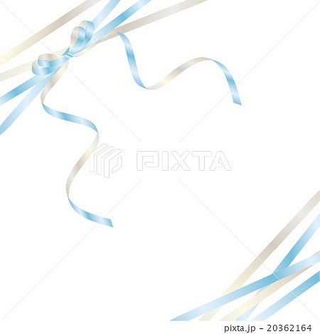 白 水色 リボン 背景のイラスト素材 20362164 Pixta