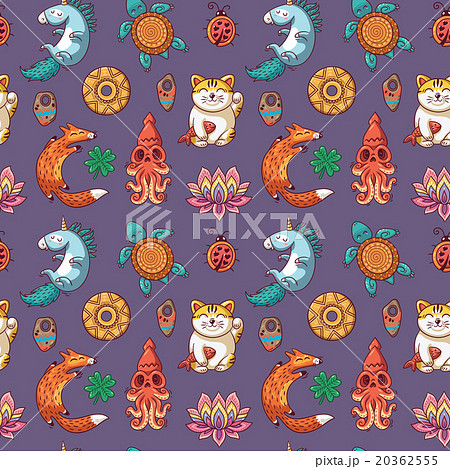Seamless pattern with Good Luck charms 20362555