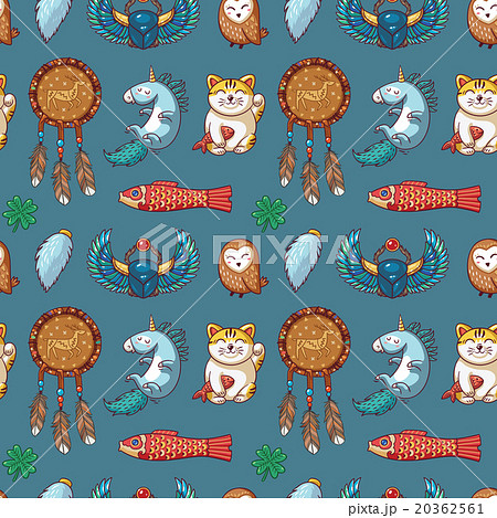 Seamless pattern with Good Luck charms 20362561