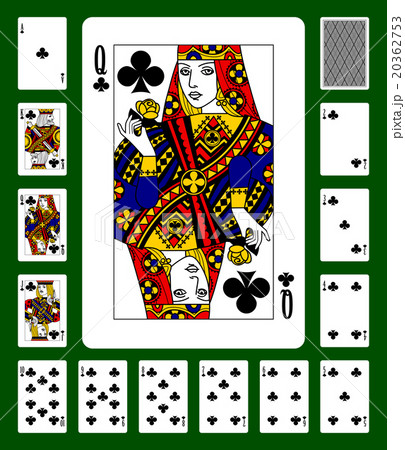 Clubs suit playing cards 20362753