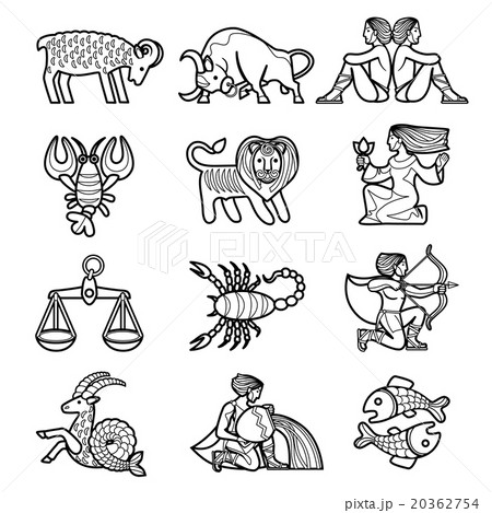 Zodiacal figures set 20362754