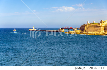 View of Grand Harbour Breakwater in Valletta View of Grand Harbour Breakwater in Valletta 20363514