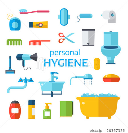 Hygiene icons vector set isolated on white 20367326