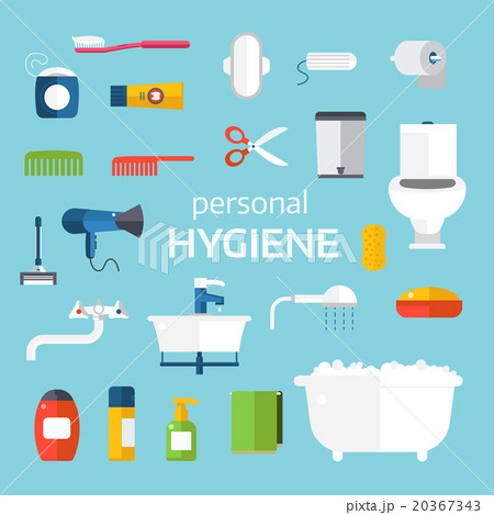 Hygiene icons vector set isolated on white 20367343