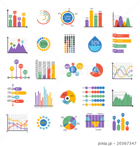 Business data graph analytics vector elements Business data graph analytics vector elements 20367347