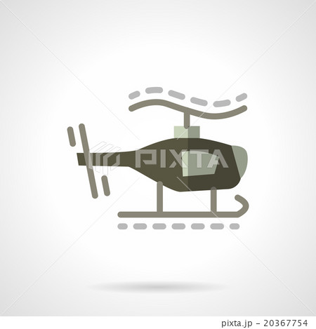 Military robots flat vector icon. Helicopter 20367754