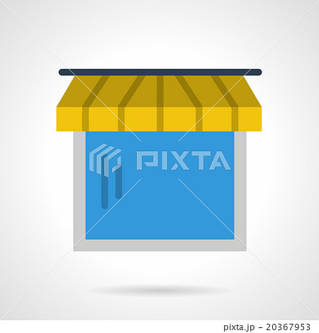 Showcase with awning vector icon. Showcase with awning vector icon. 20367953