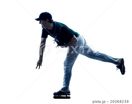 man baseball player silhouette isolated man baseball player silhouette isolated 20368239