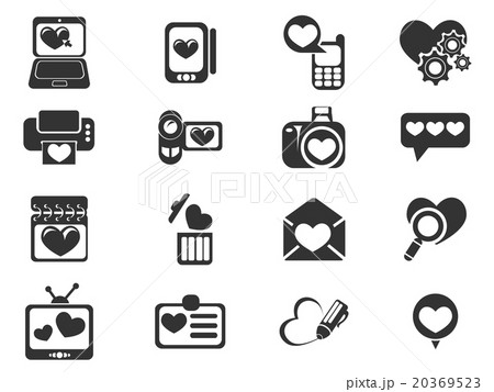 Love messages icon set 20369523