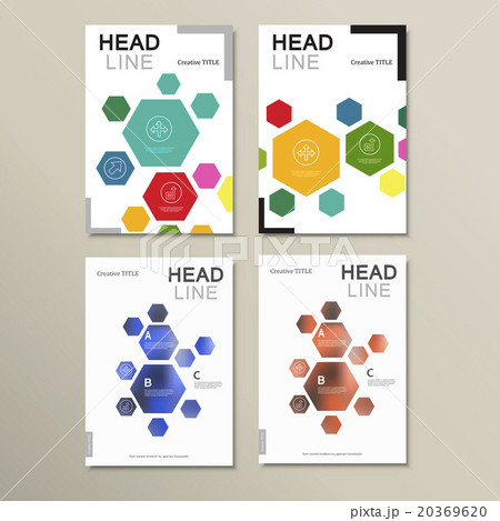 Design template abstract hexagonal shapes  20369620