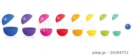 Plastic Balls Empty Open Colorful Matryoshka 20369751
