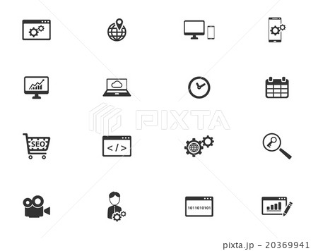 SEO and development simply icons SEO and development simply icons 20369941