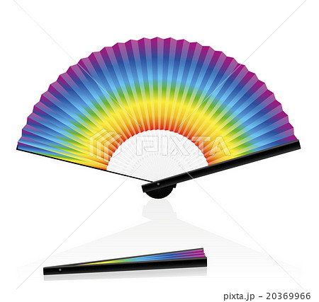 Hand Fan Colorful Rainbow Gradient 20369966